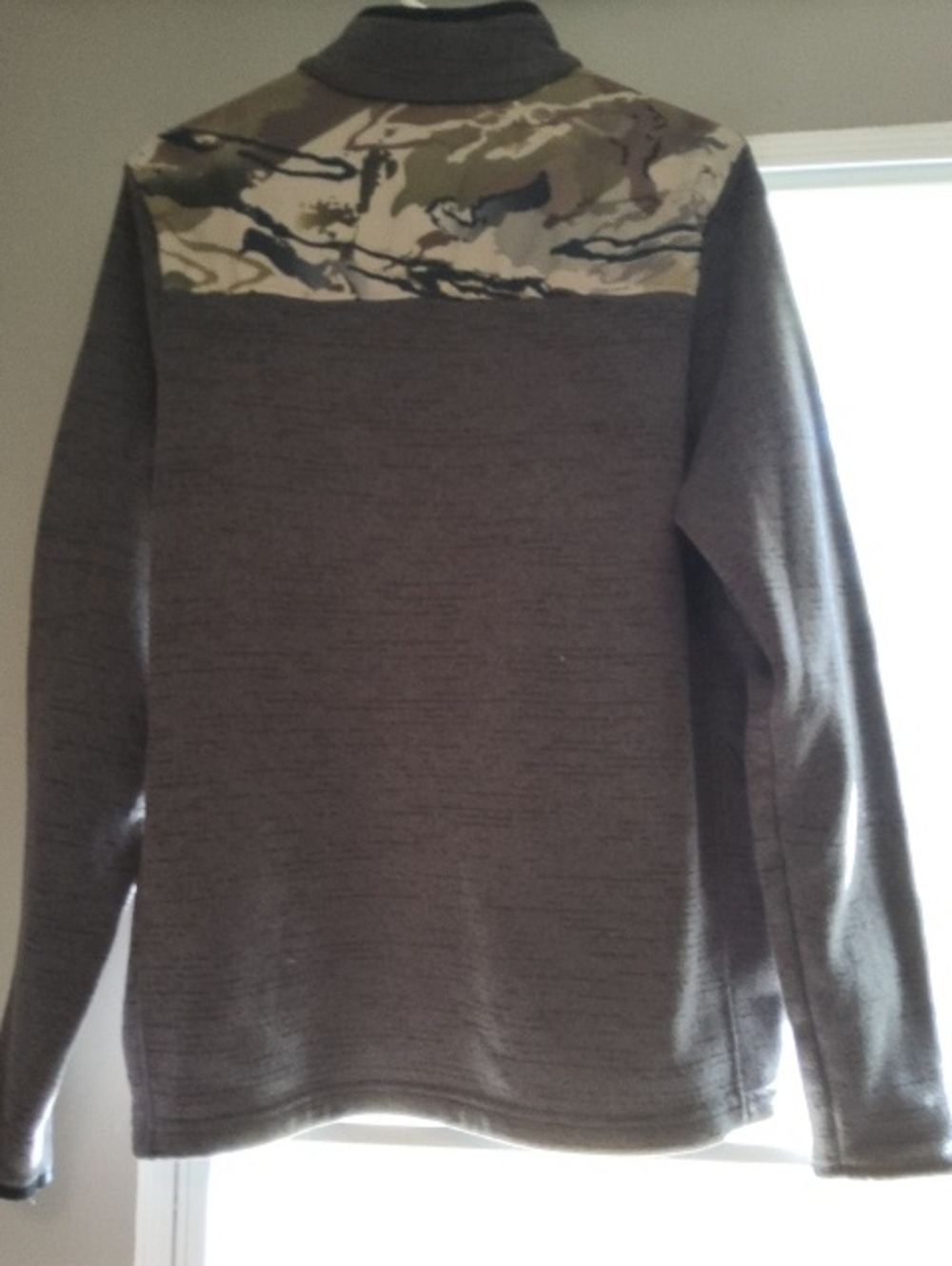 Under Armour Olive Turtleneck Sweater with Camouflage Yoke